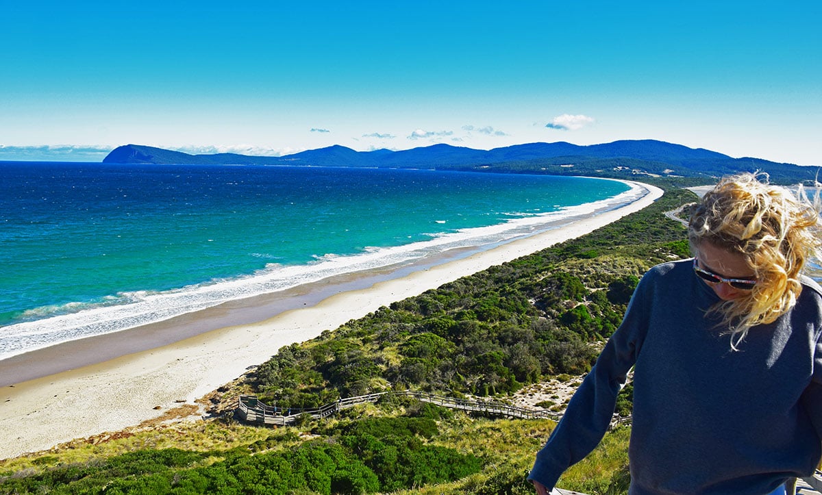 Point de vue Bruny Island sur l'île de Tasmanie en Australie
