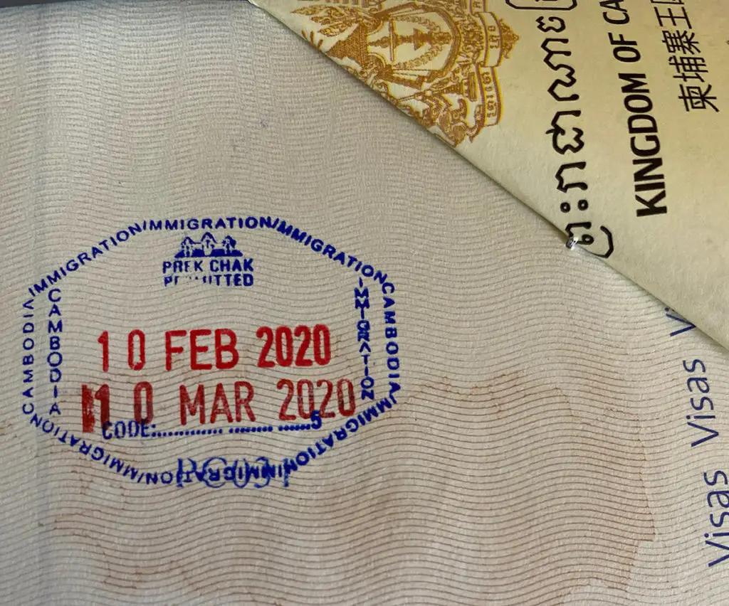 Visa à l'arrivée au Cambodge valable 30 jours