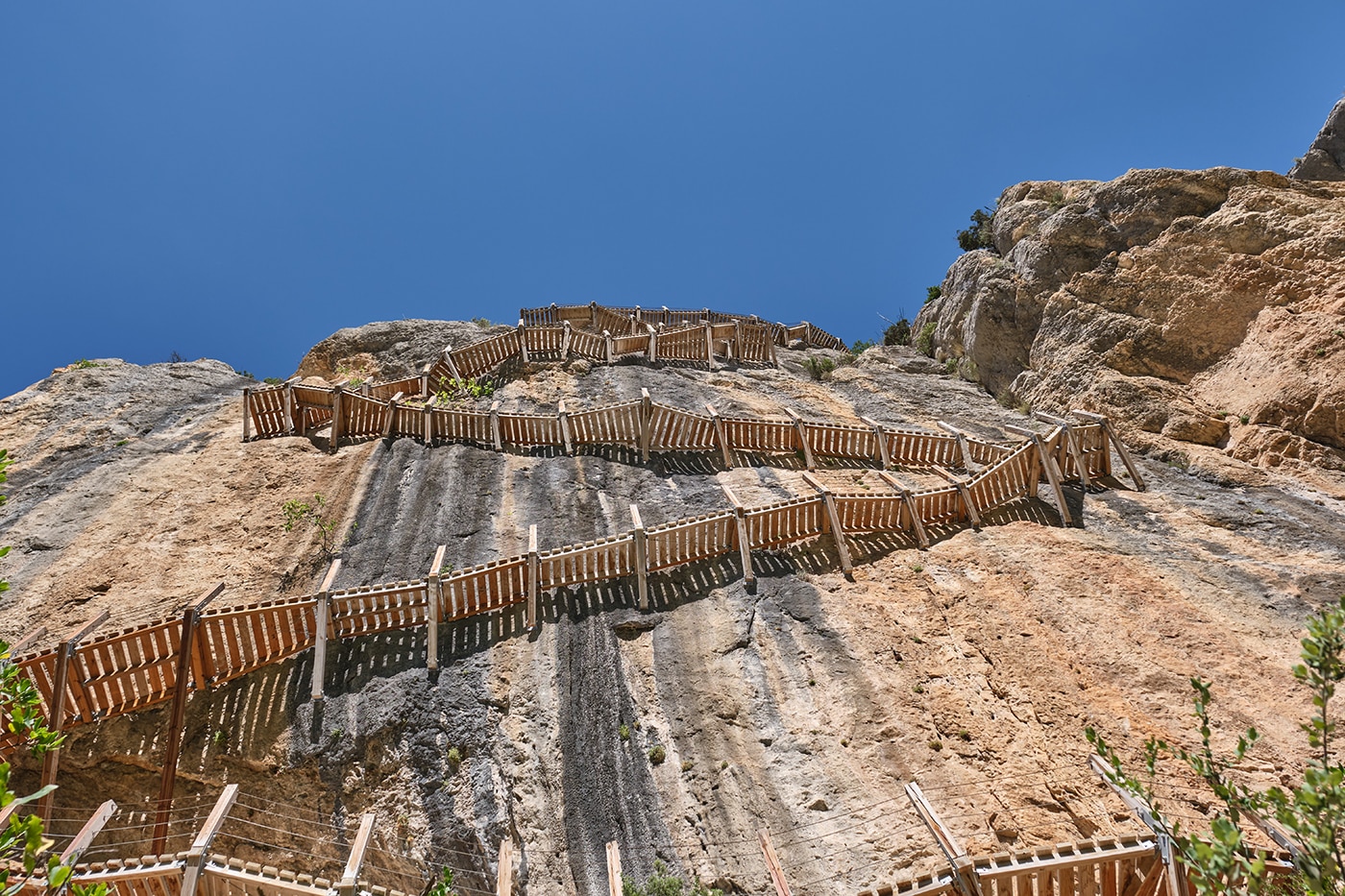 Passerelles de Montfalco au Congost de Mont Rebei en Espagne