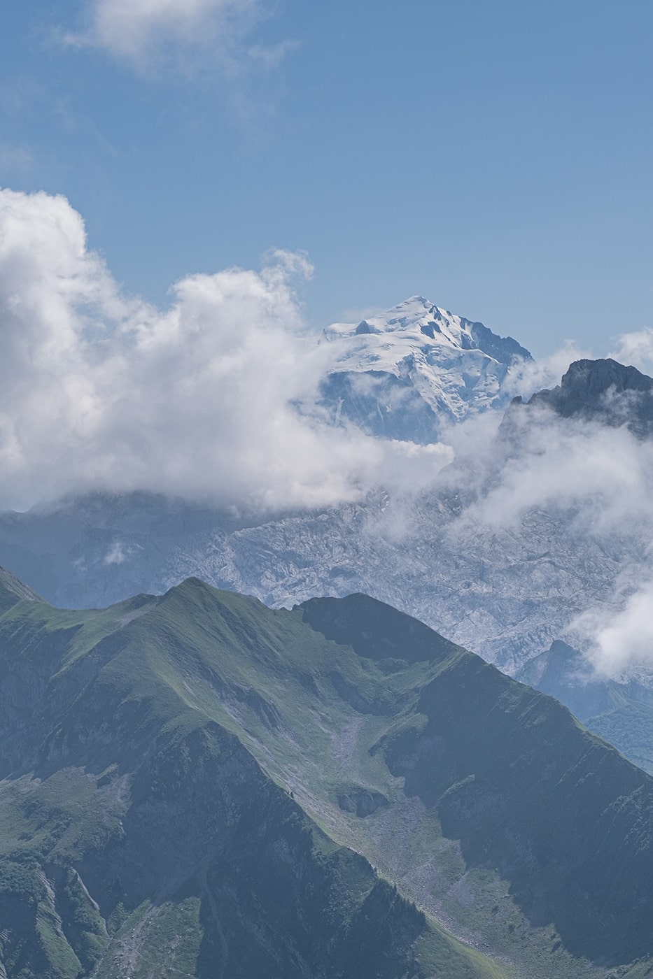 Mont Blanc depuis le lac de Peyre