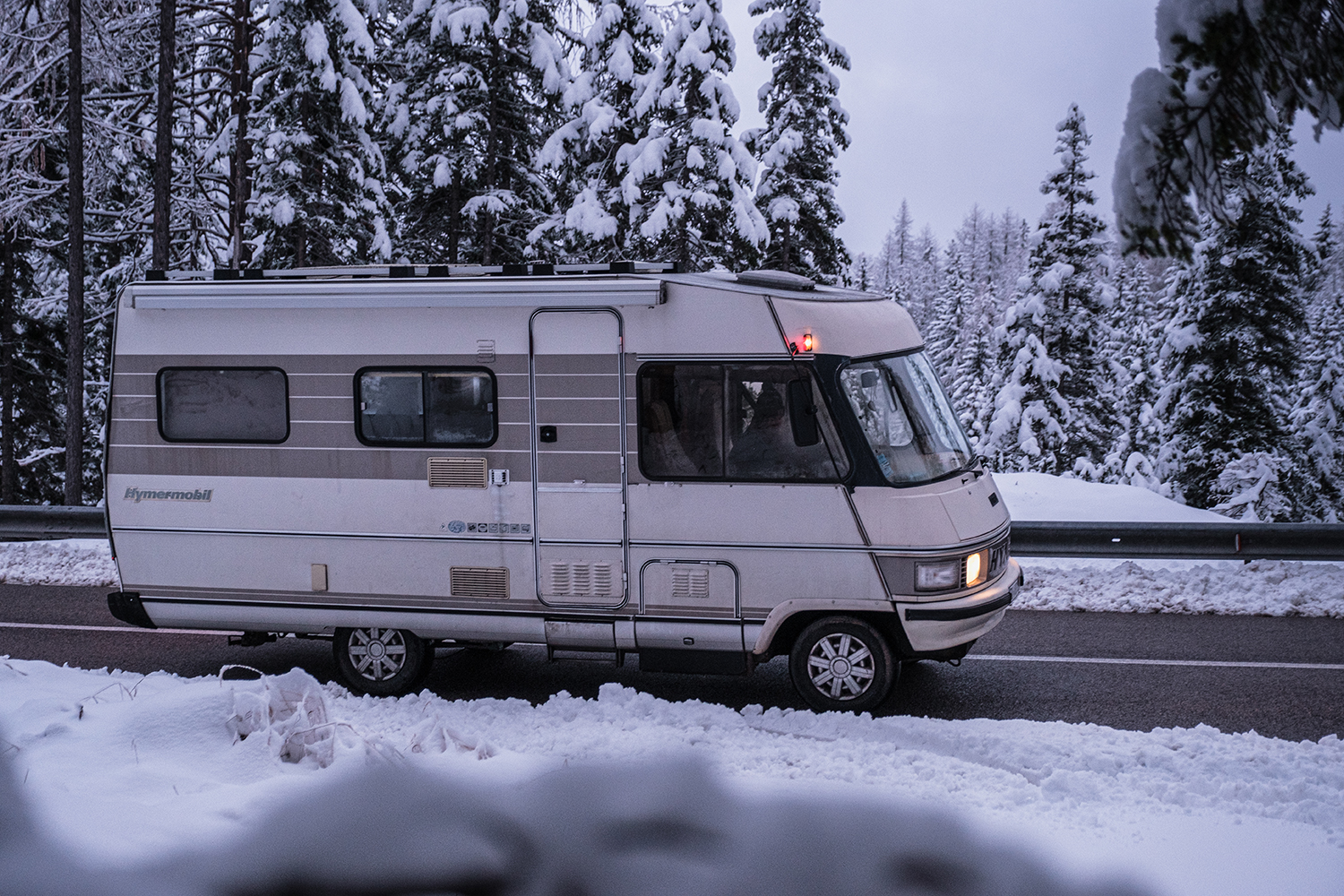 Voyage en camping-car en hiver