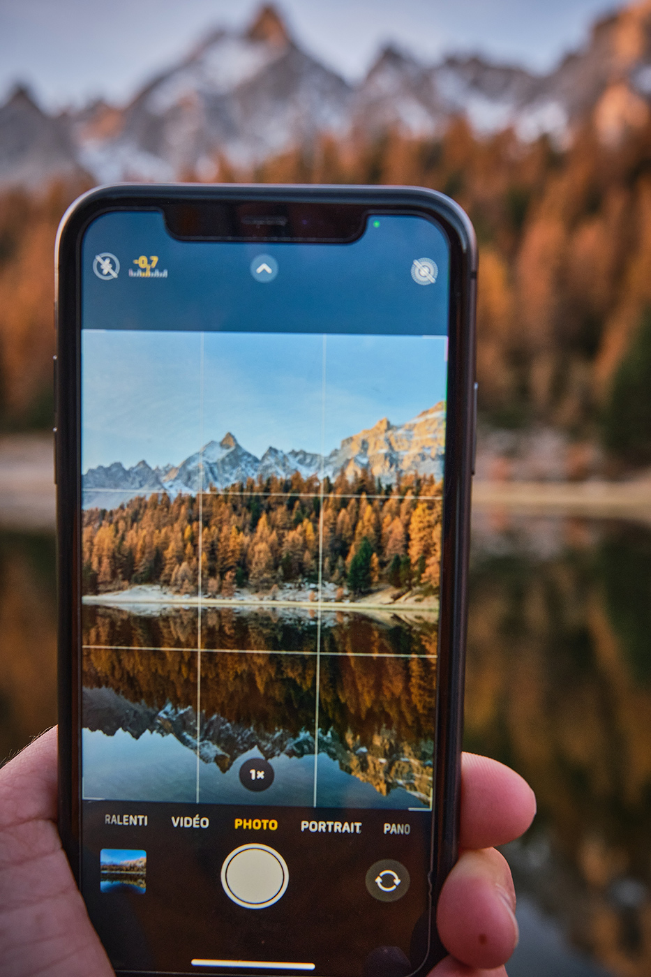 Photo smartphone du lac Miroir