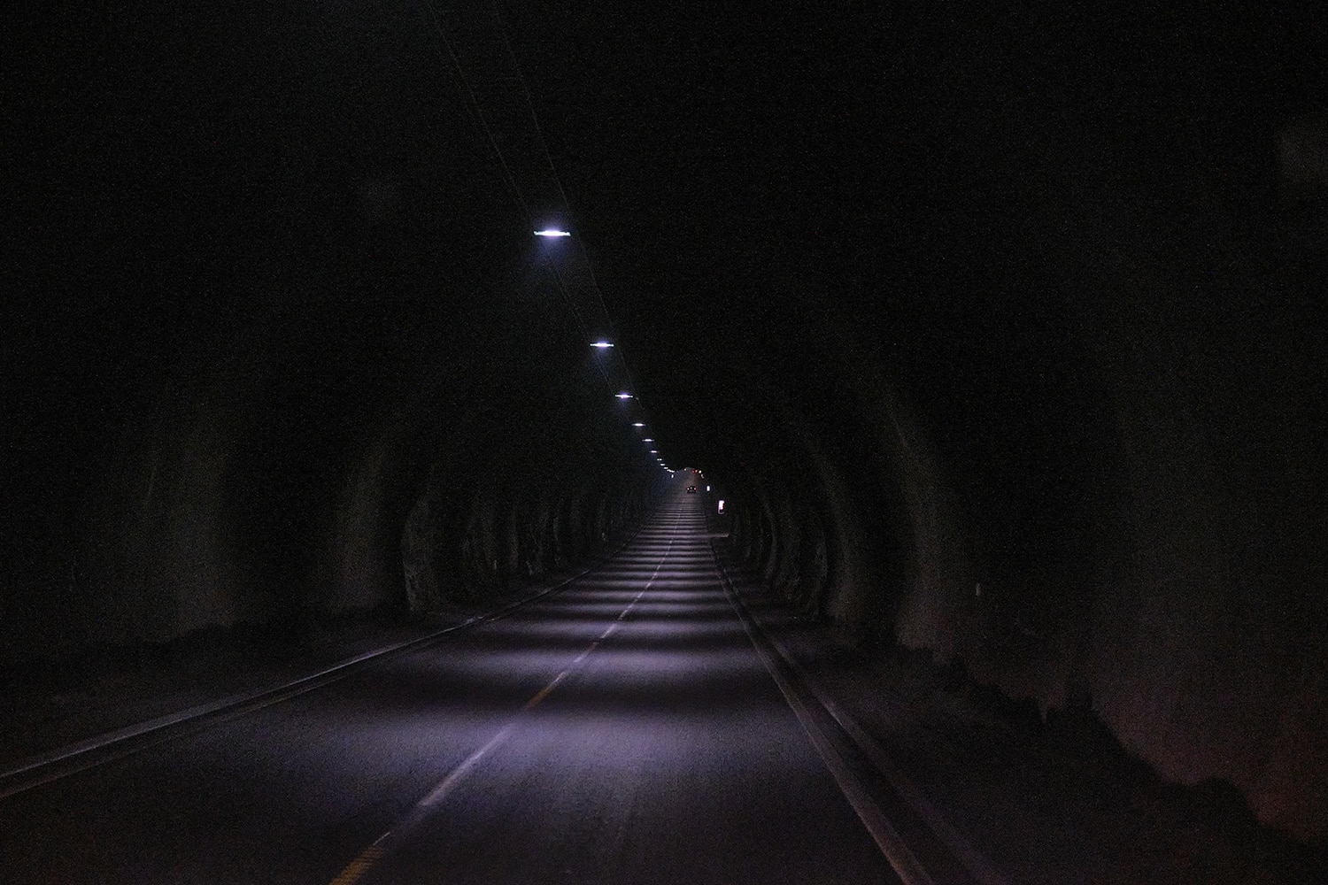 Tunnel pour aller au Cap Nord en Norvège