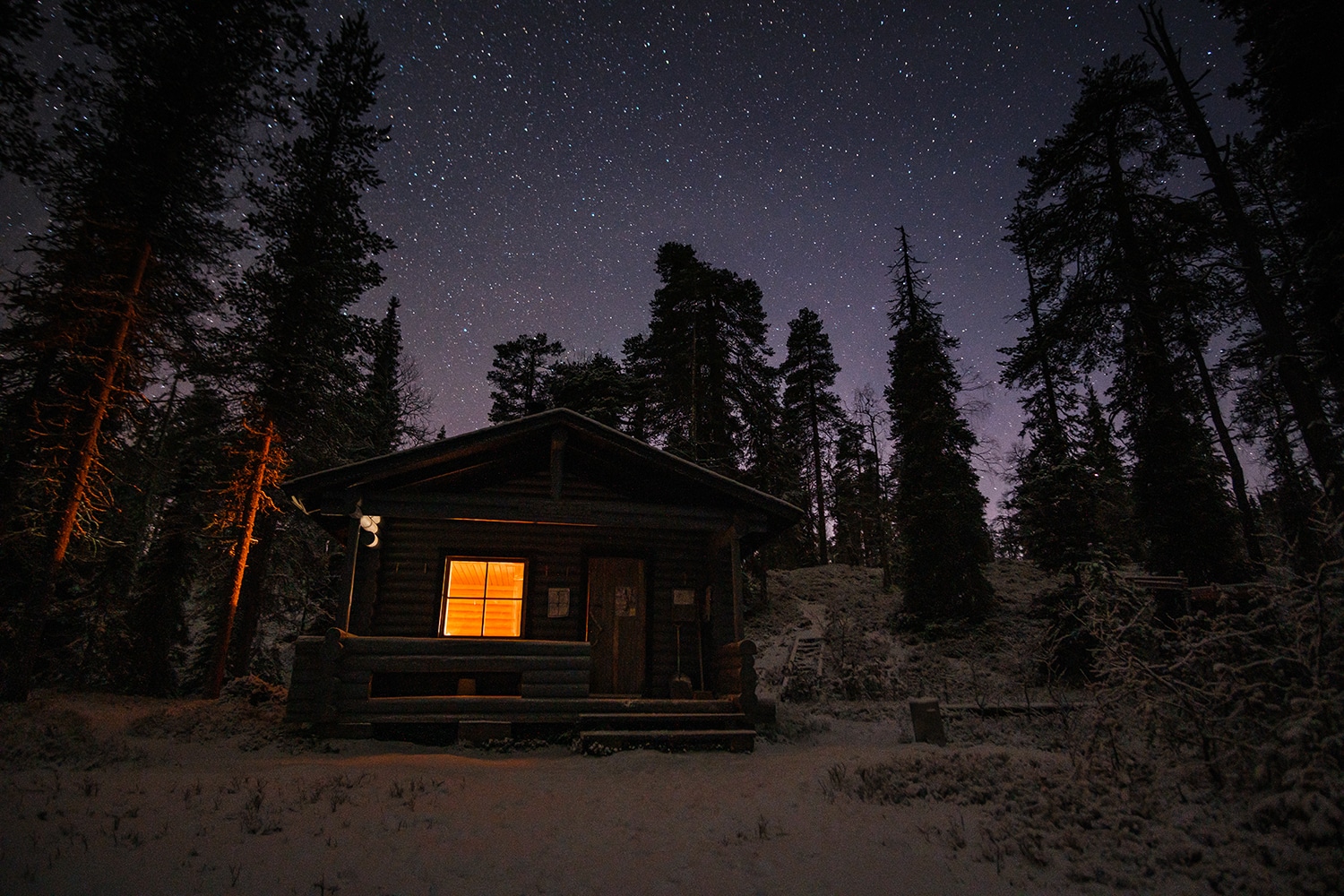 Nuit en cabane en laponie finlandaise