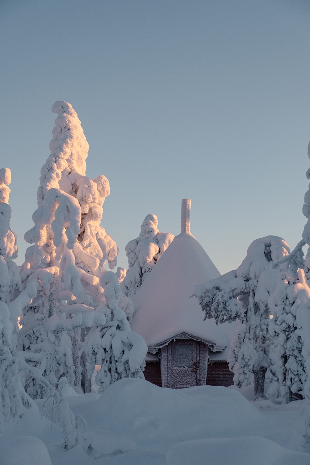 Cabane de laponie en Finlande
