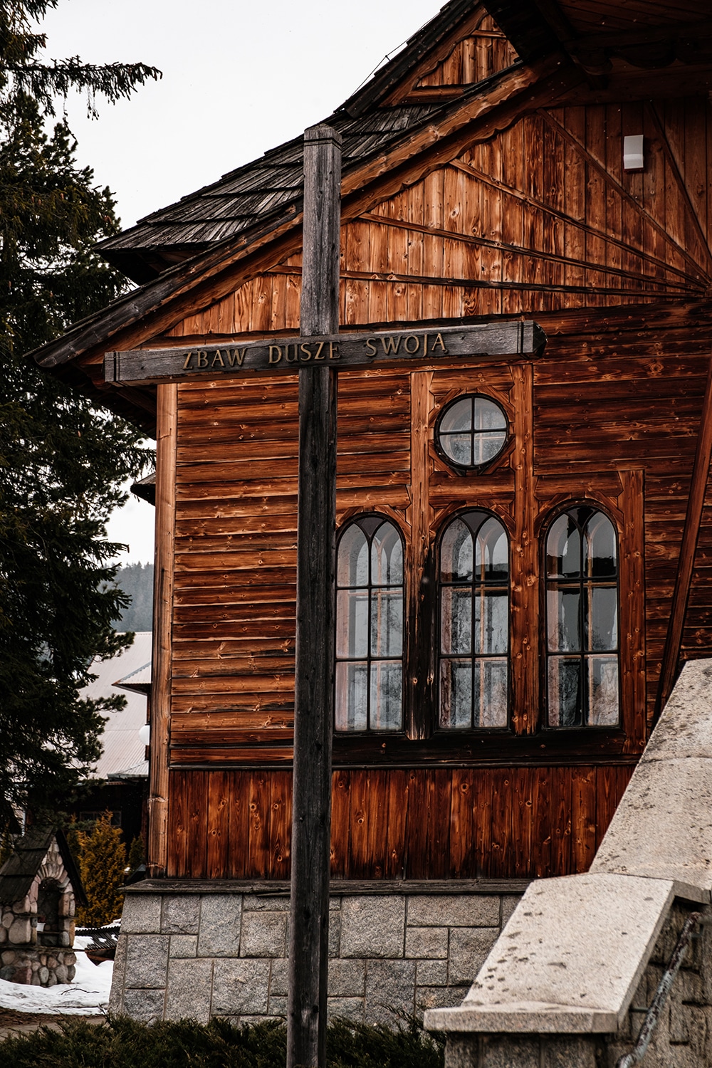 Église en bois à Zakopane en Pologne
